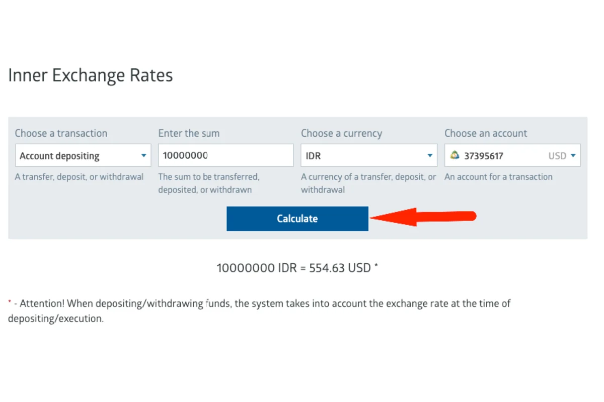 Gambar langkah 3 - Panduan Pengecekan Kurs Deposit dan Penarikan Dana di Members Area